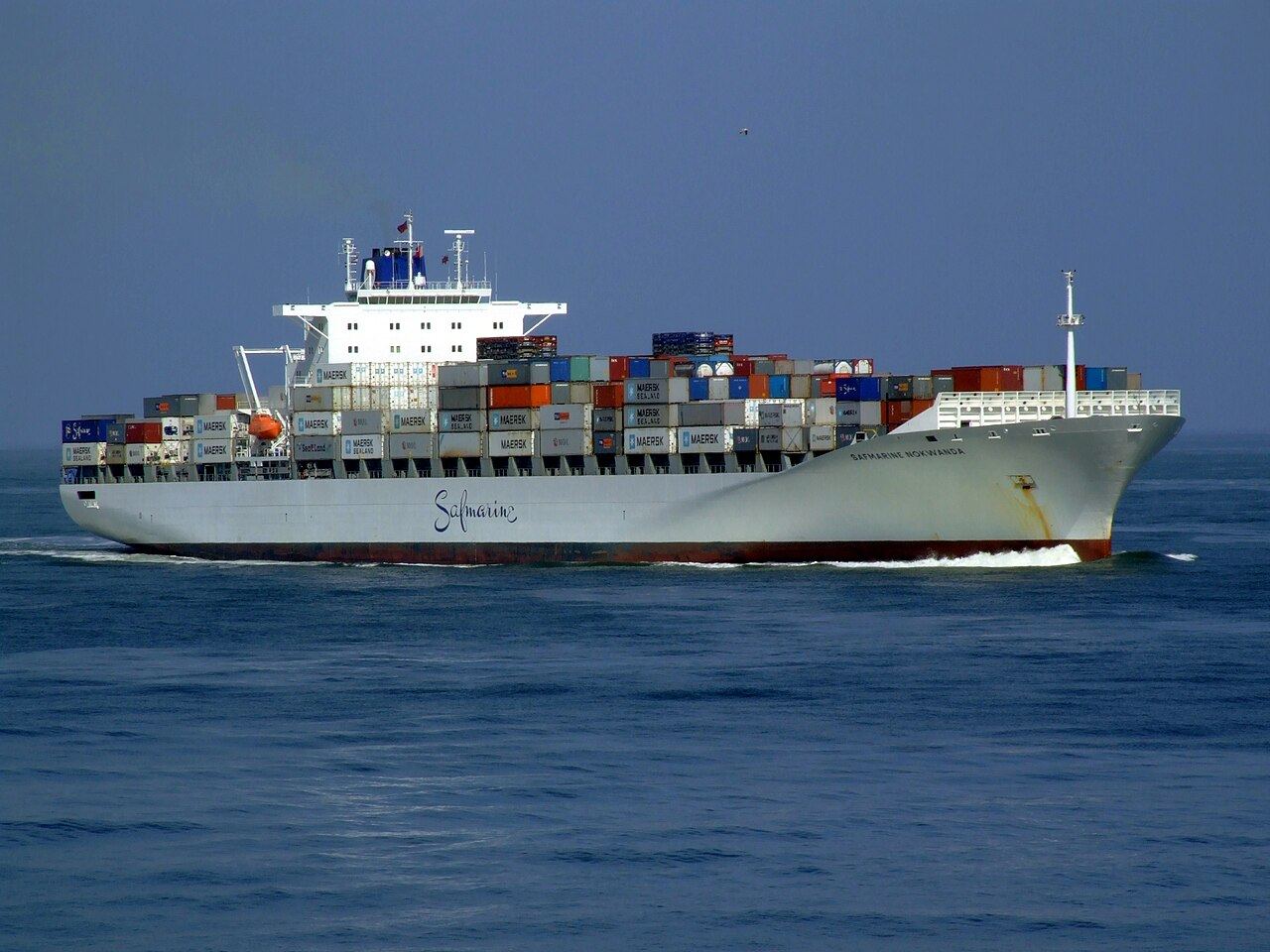 Safmarine Nokwanda p01 approaching Port of Rotterdam, Holland 20-May-2007